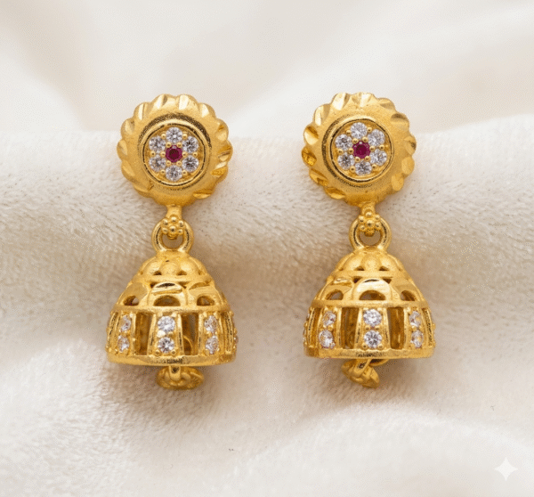 Gold-Plated Jhumka Earrings