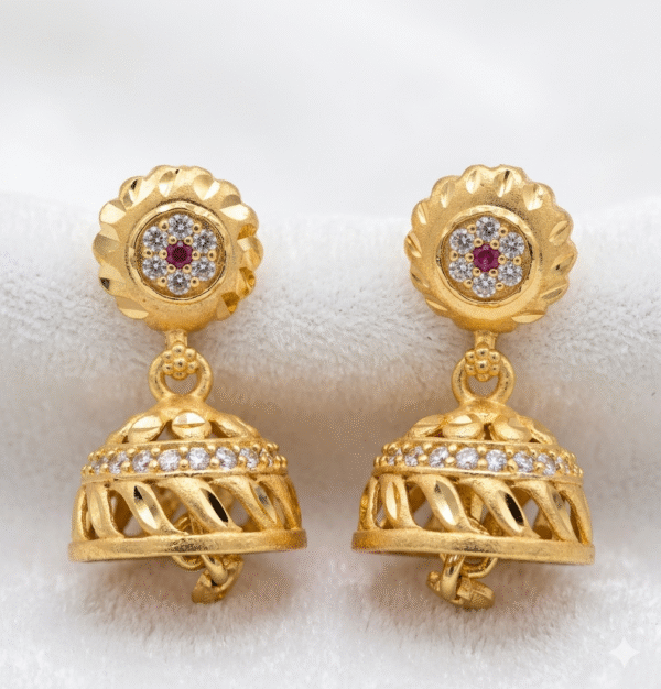 Gold-Plated Jhumka Earrings