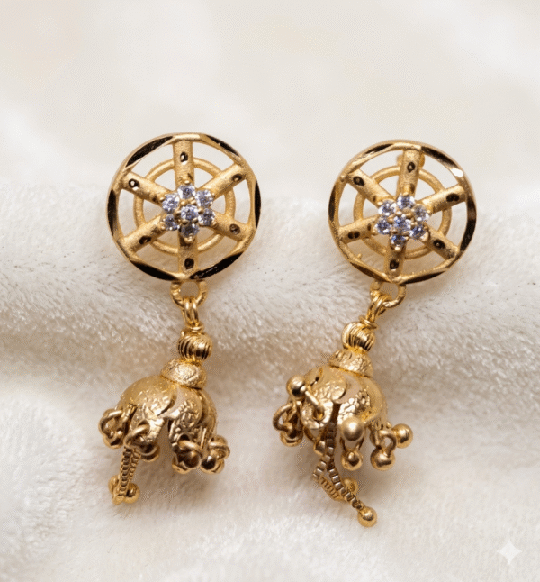 Gujarati Style Gold-Plated Jhumka