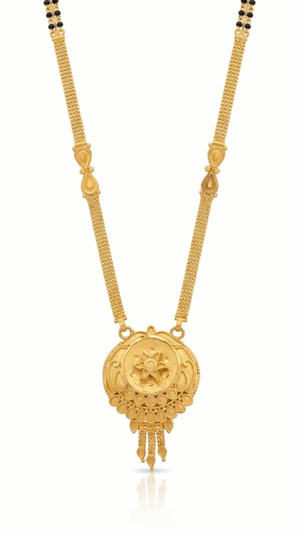 Short Gold-Plated Mangal Sutra Pendant