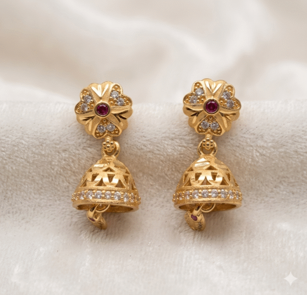 Gold-Plated Jhumka Earrings