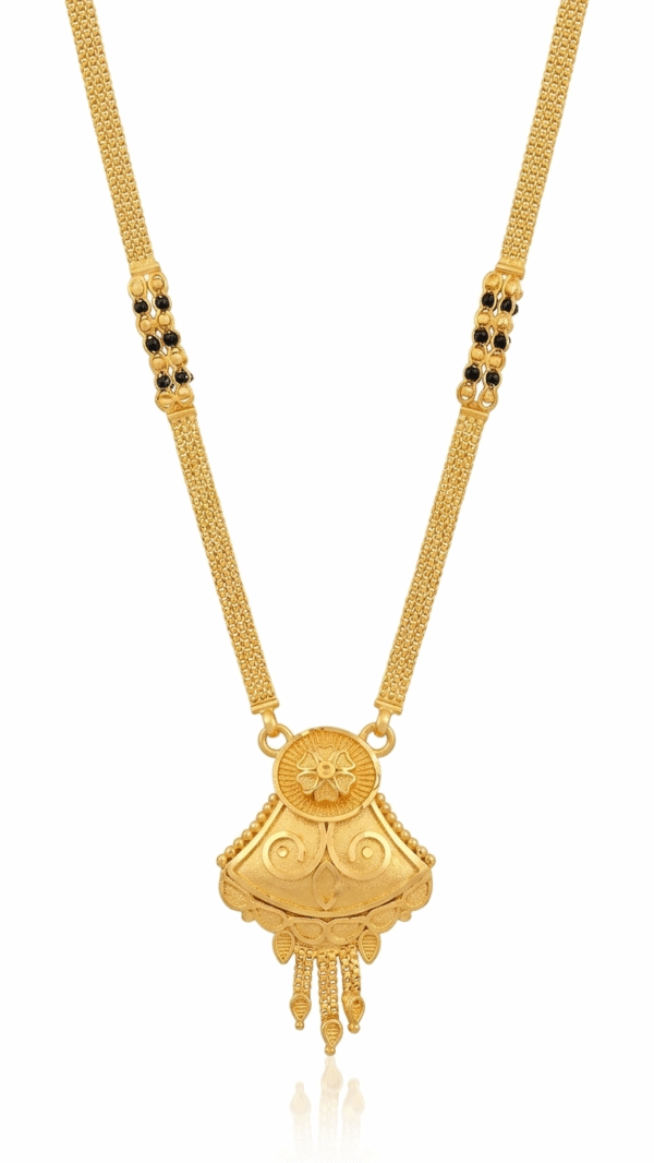 Short Gold-Plated Mangal Sutra Pendant